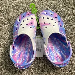 Crocs Classic Marbled "Pink/Blue" Grade School Girls' Clog